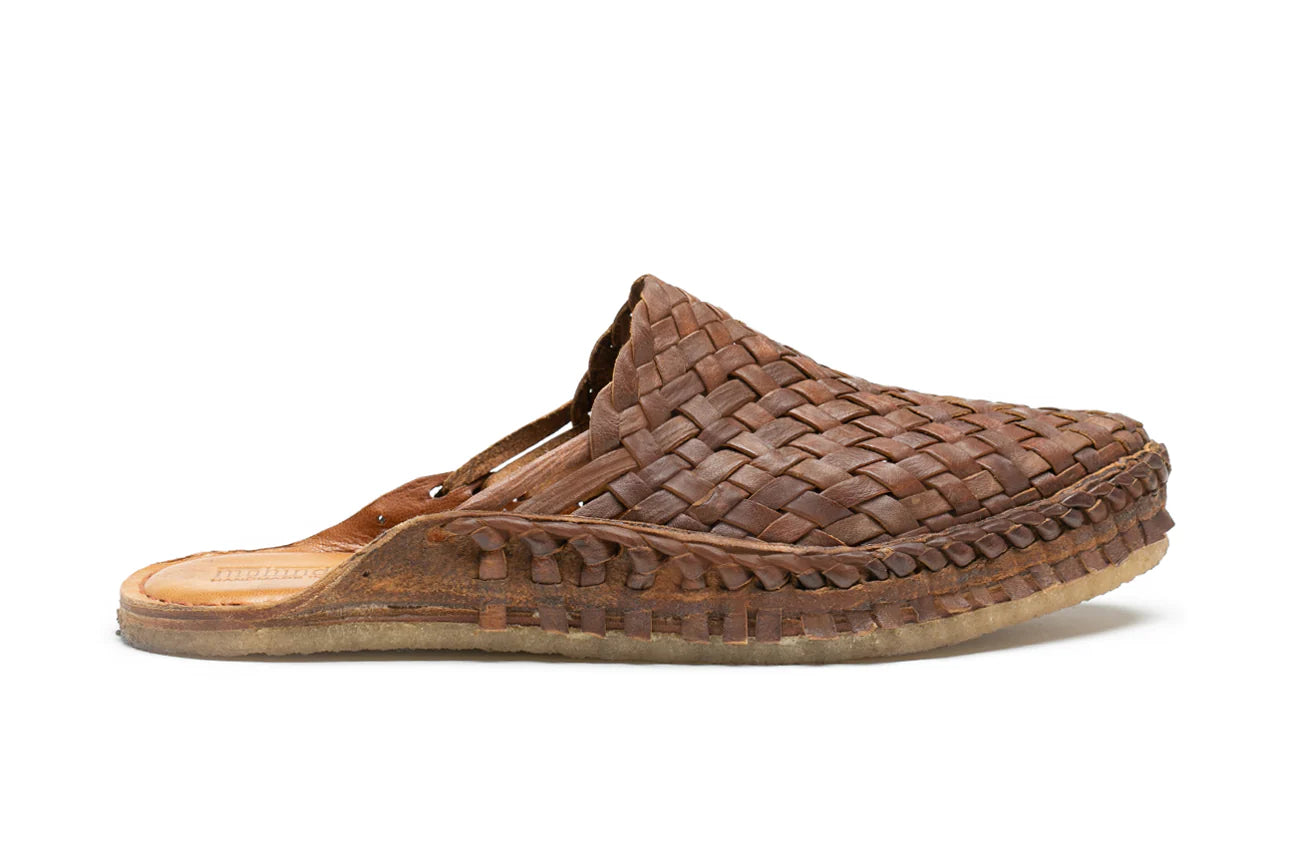 Mohinders Men's Woven City Slippers in Walnut