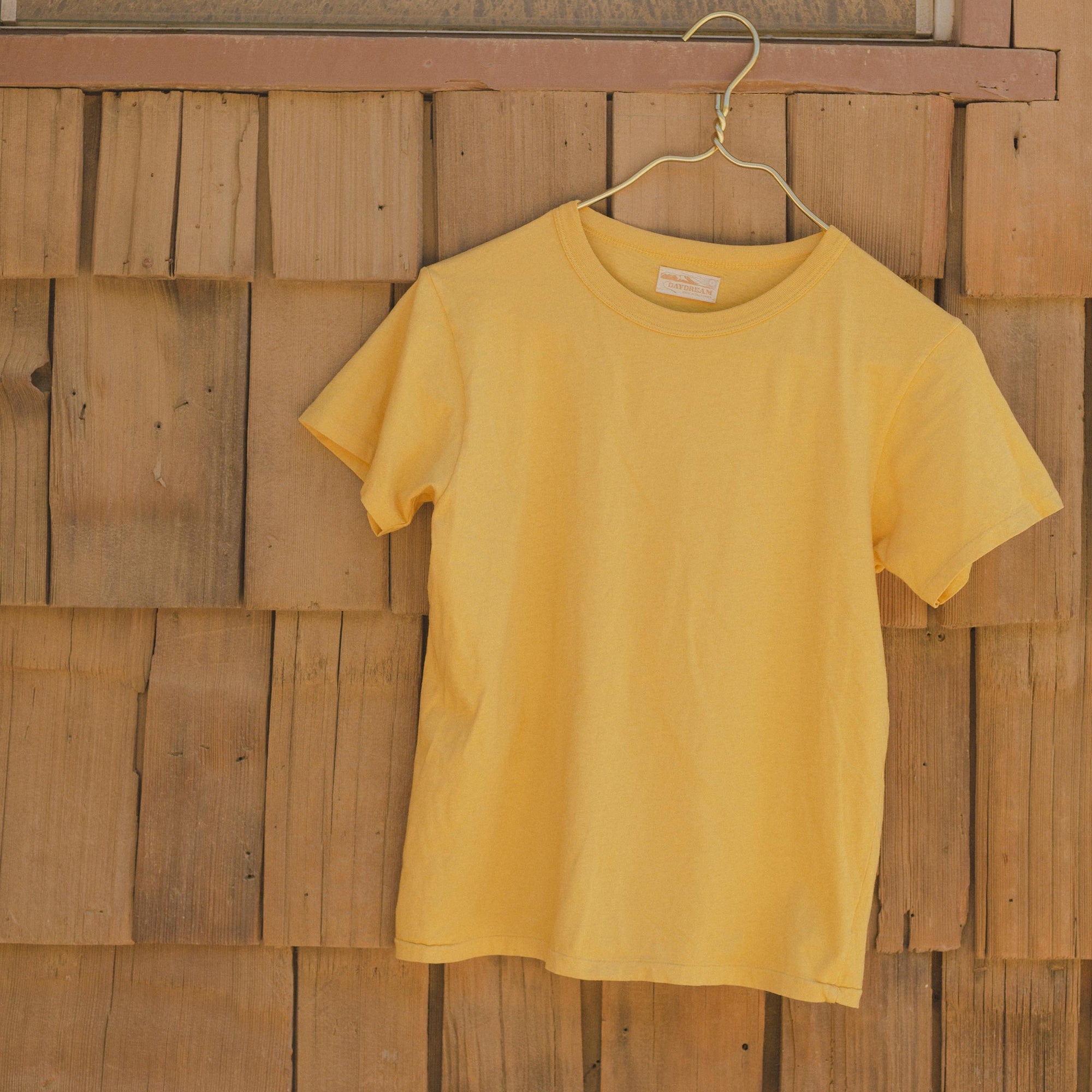 Womens Vintage Fit Cotton Tee in Yellow