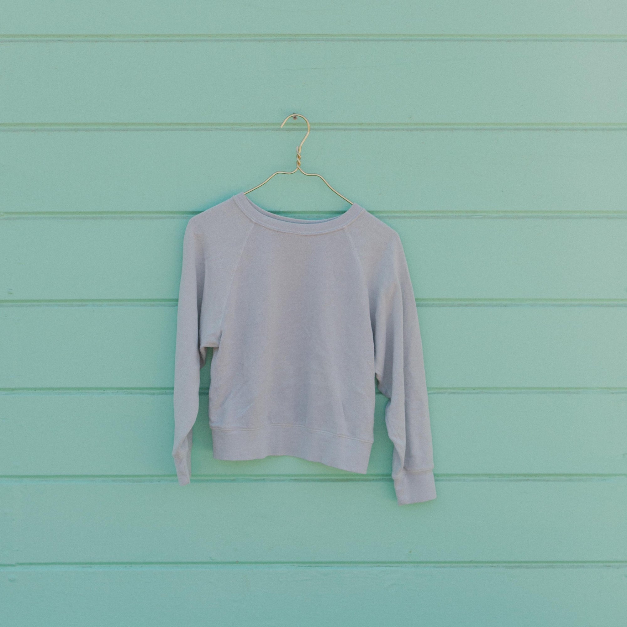 Womens Raglan Crewneck in Blue