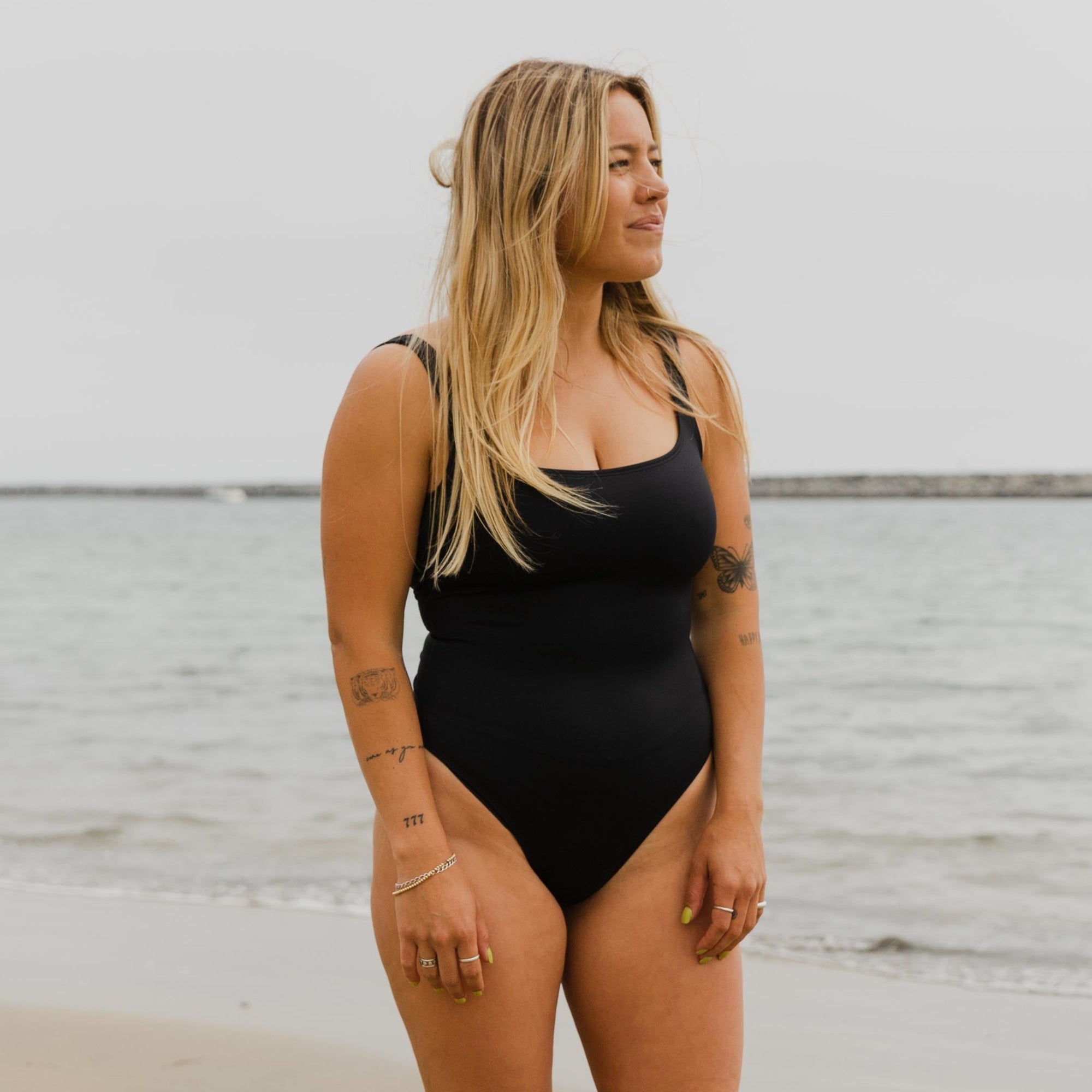 Nu Swim Pistachio One Piece - Black