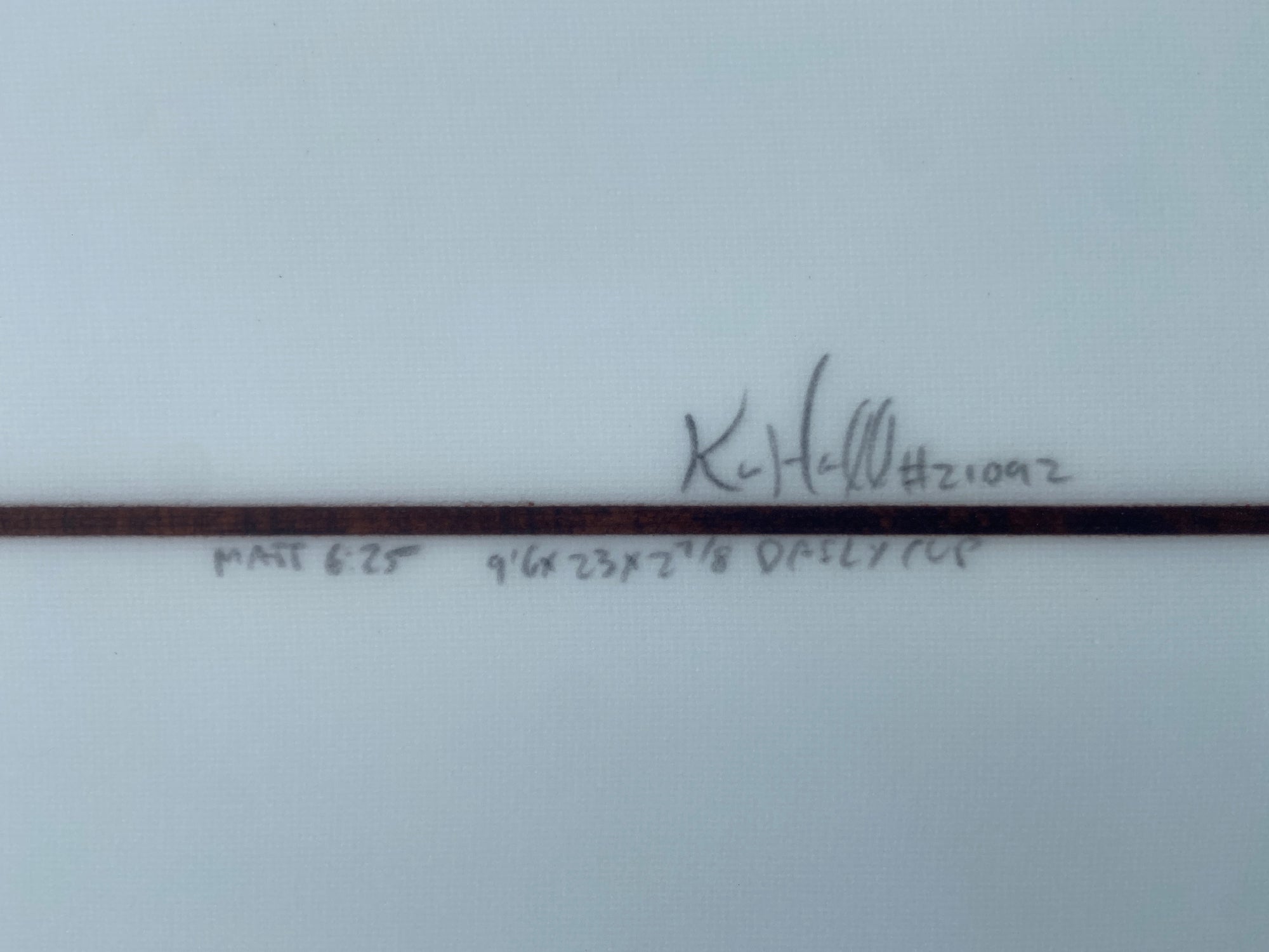 9'6" Kris Hall Triple Stringer Daily Cup