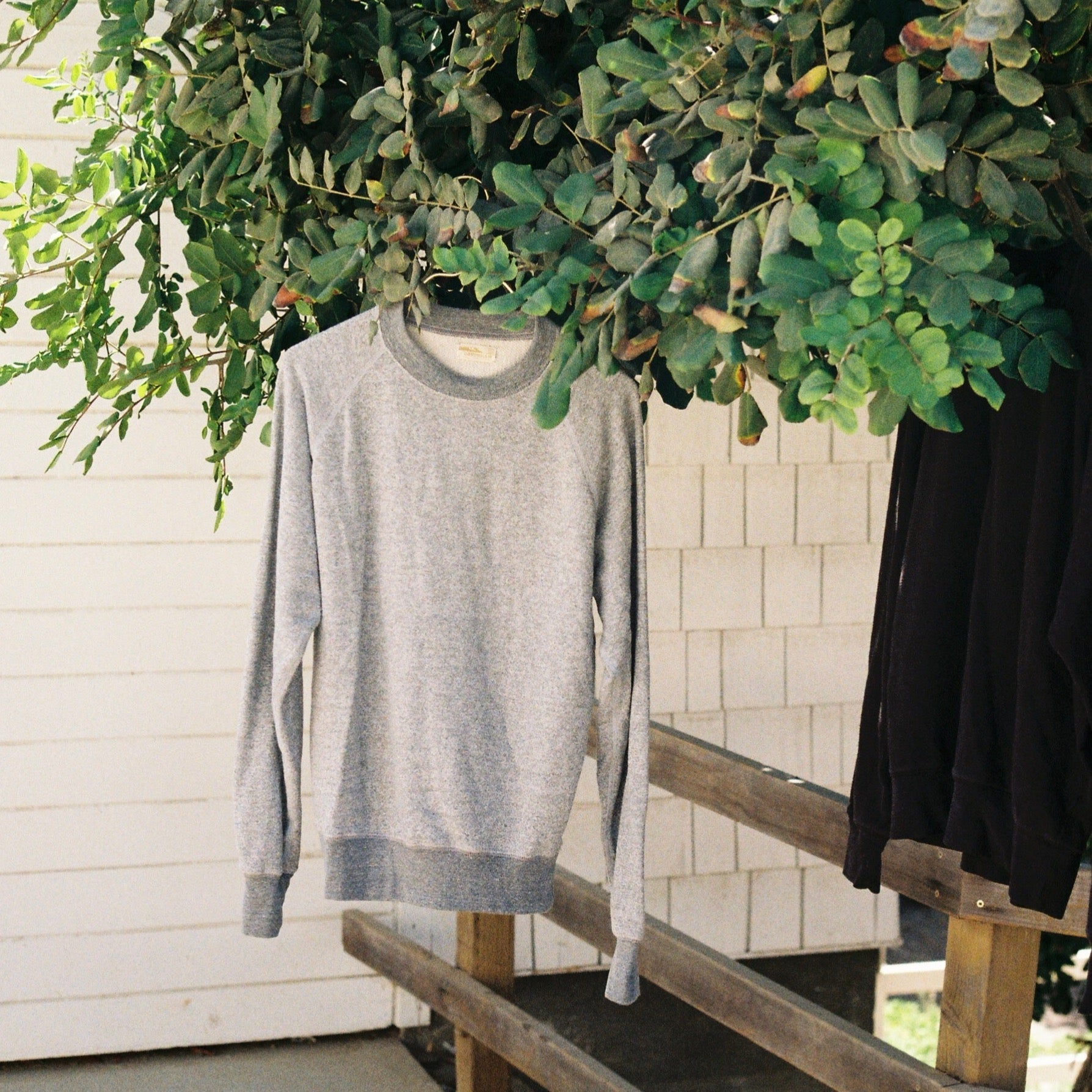 Mens Raglan Crewneck in Gray