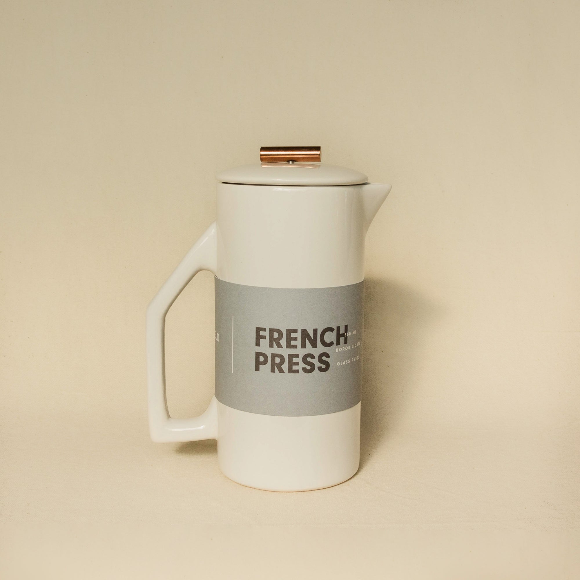 Yield Design 850mL Ceramic French Press - White Gloss