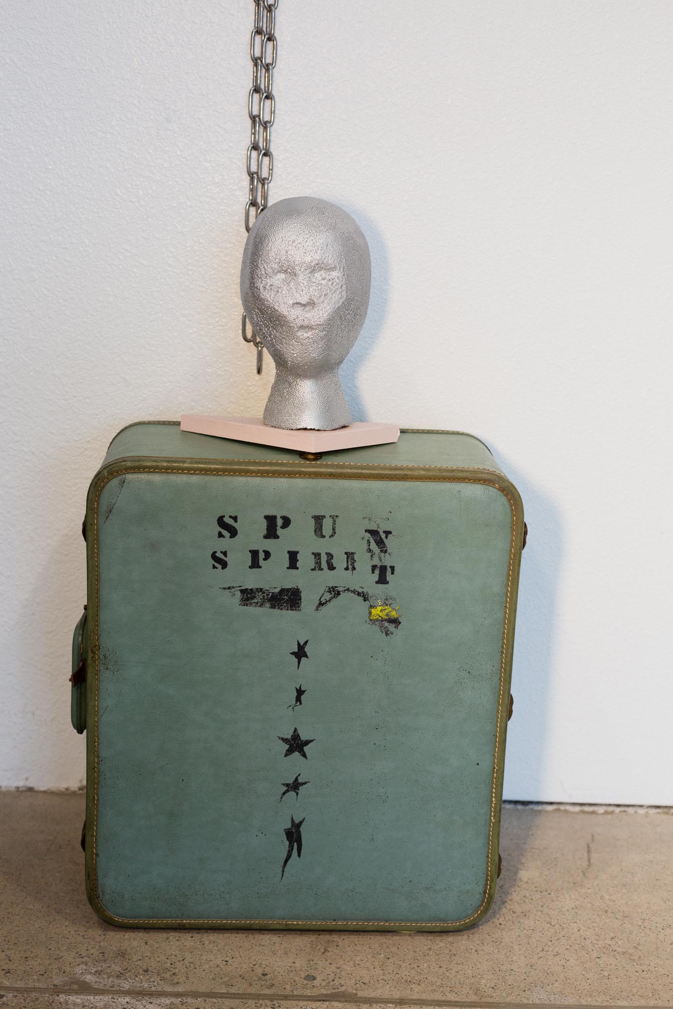 Spun Spirit Suitcase Sculpture