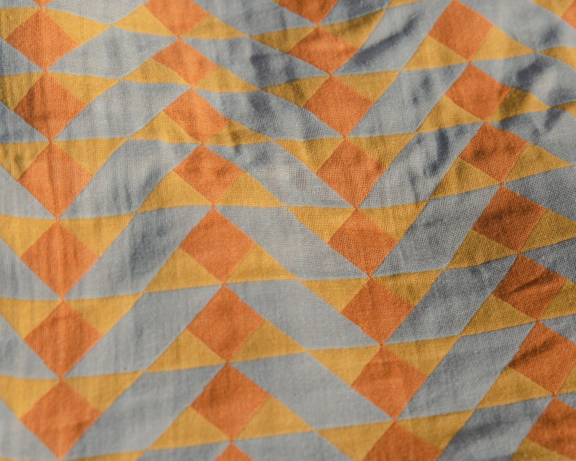 Slowtide Orange Quilt Towel Pattern Close Up