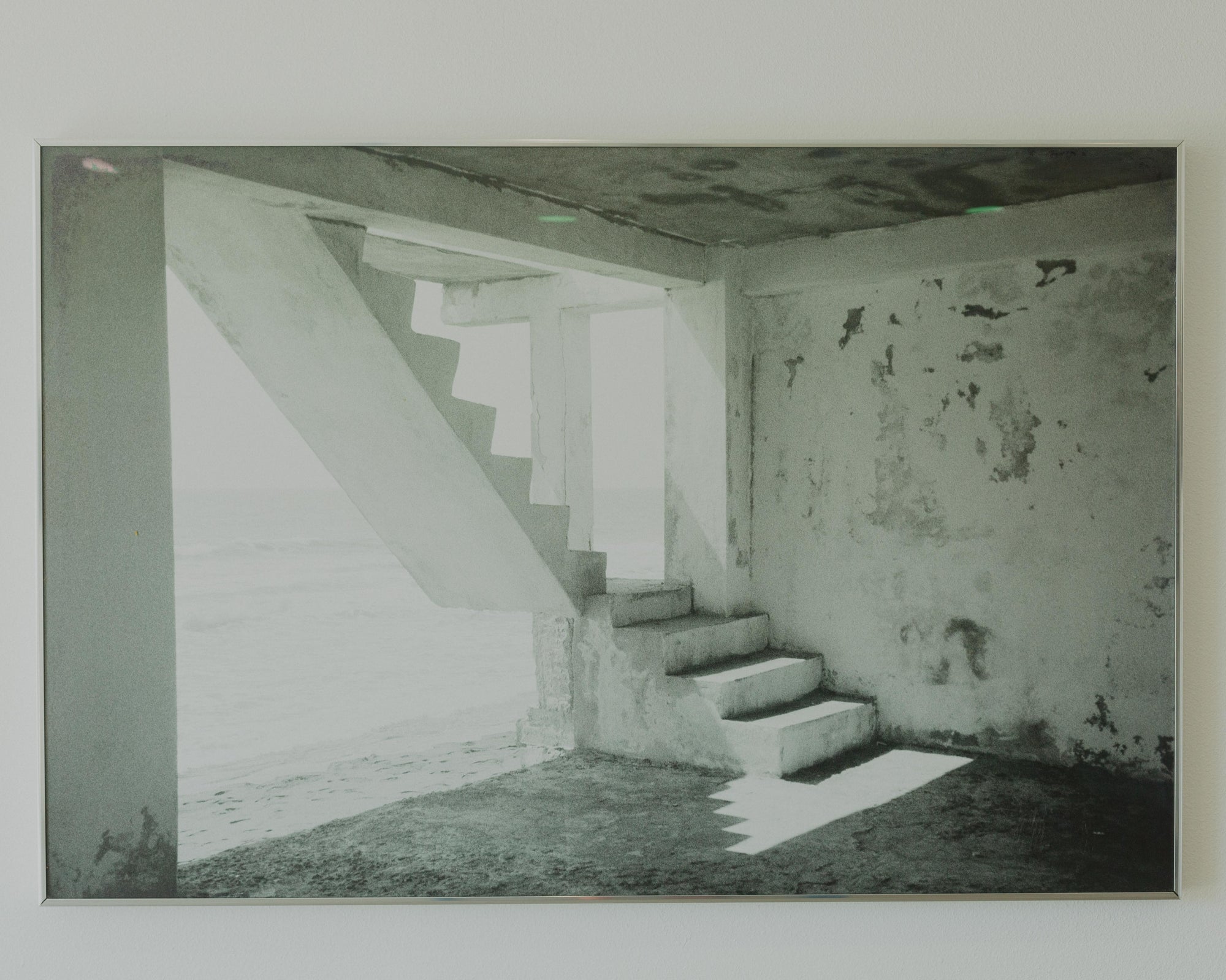 Staircase photo, 2017. 35mm archival C-print vacuum mounted on aluminum. 65” L x 43 1/2” H x 2 1/25”