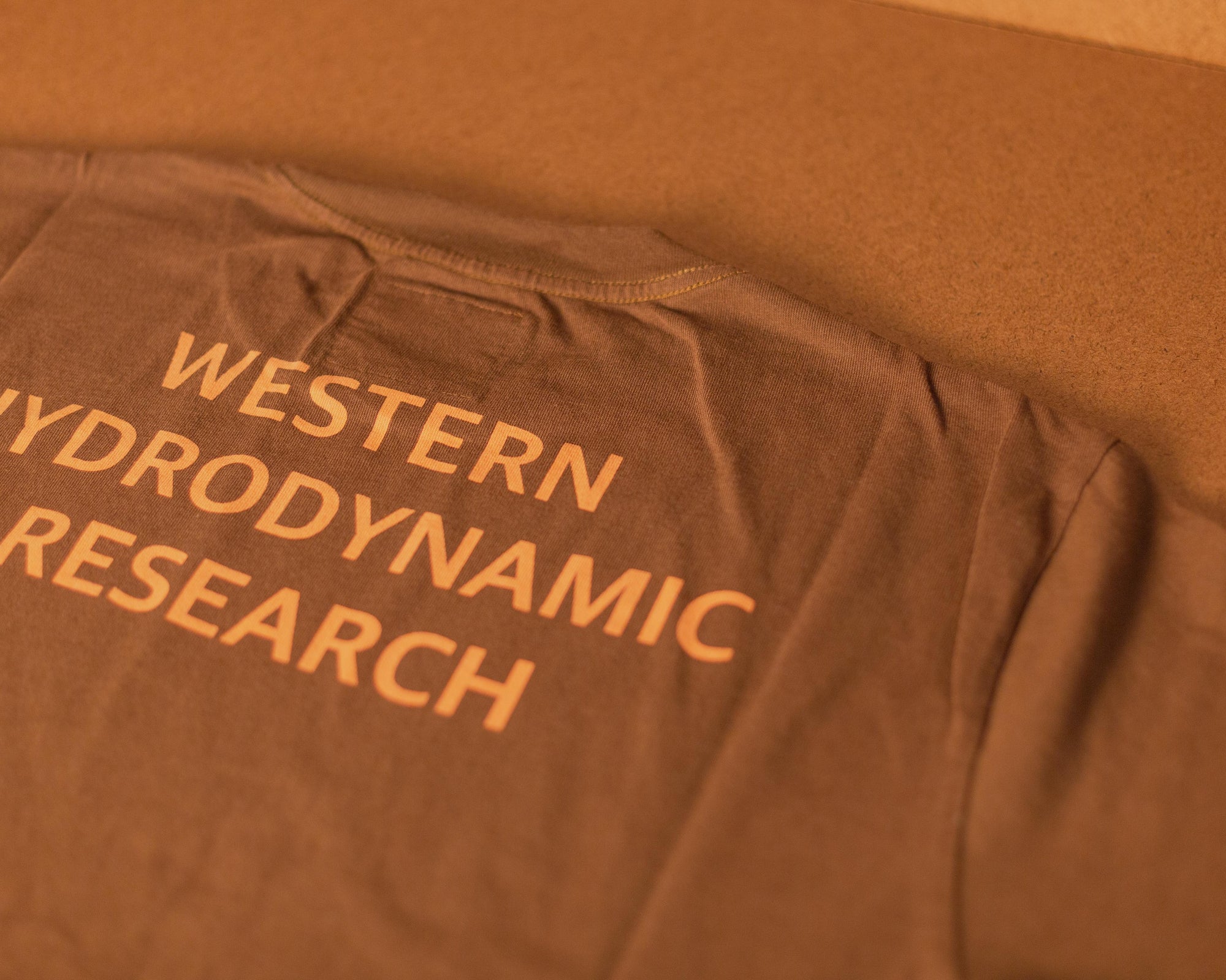Western Hydrodynamic Research - Worker Tee (Brown) back graphic