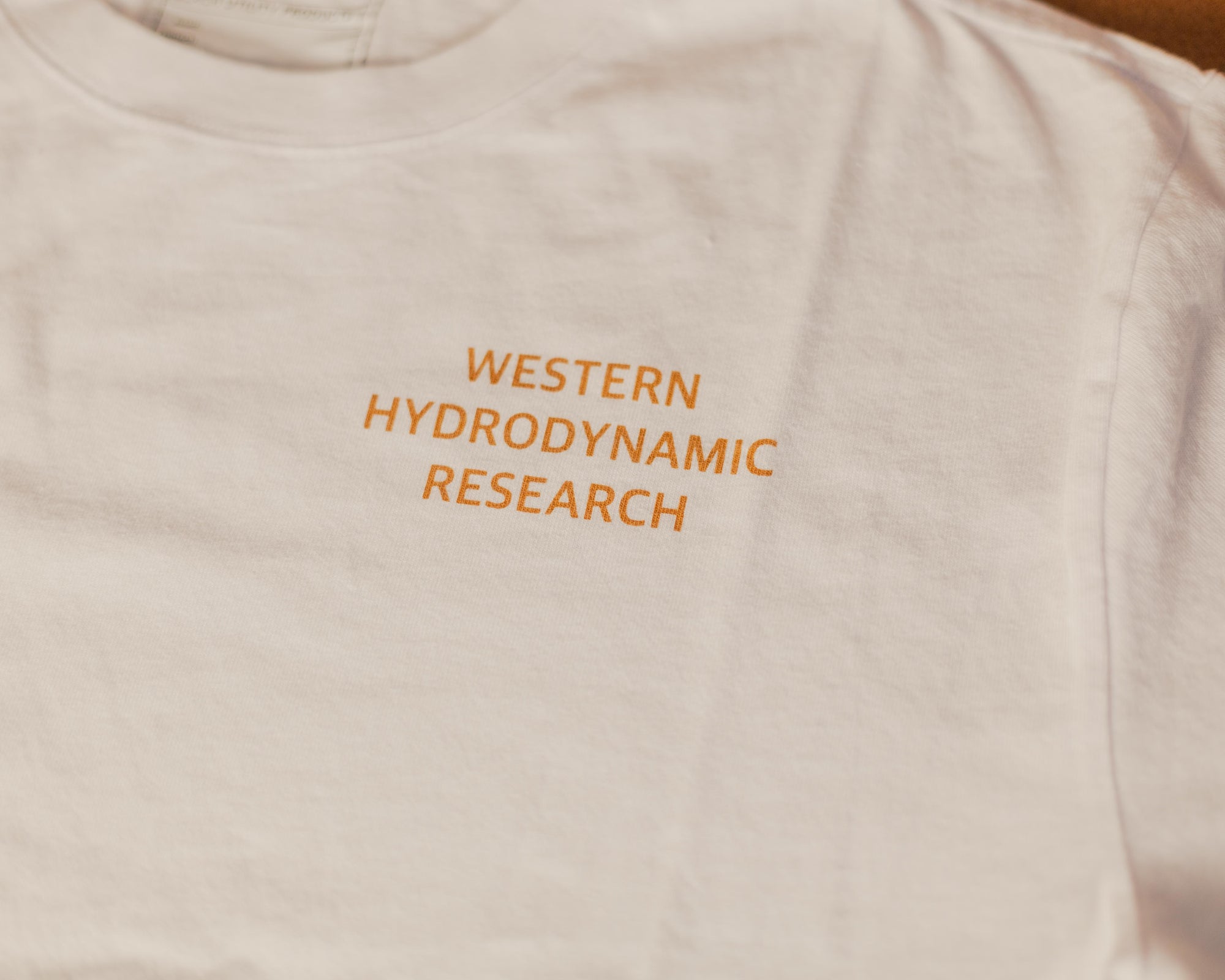 Western Hydrodynamic Research - Worker Tee (White) L/S graphic close up
