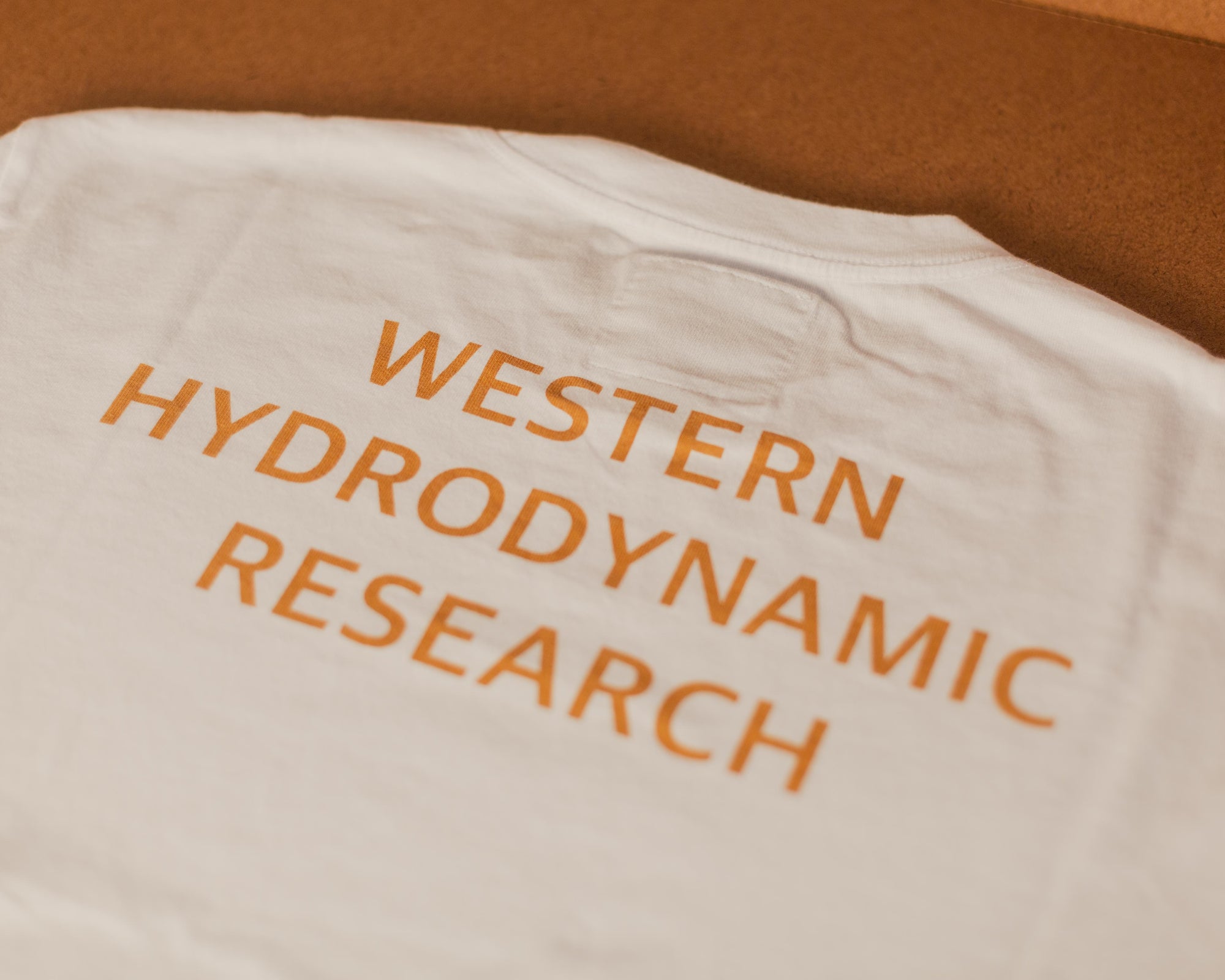 Western Hydrodynamic Research - Worker Tee (White) L/S back graphic
