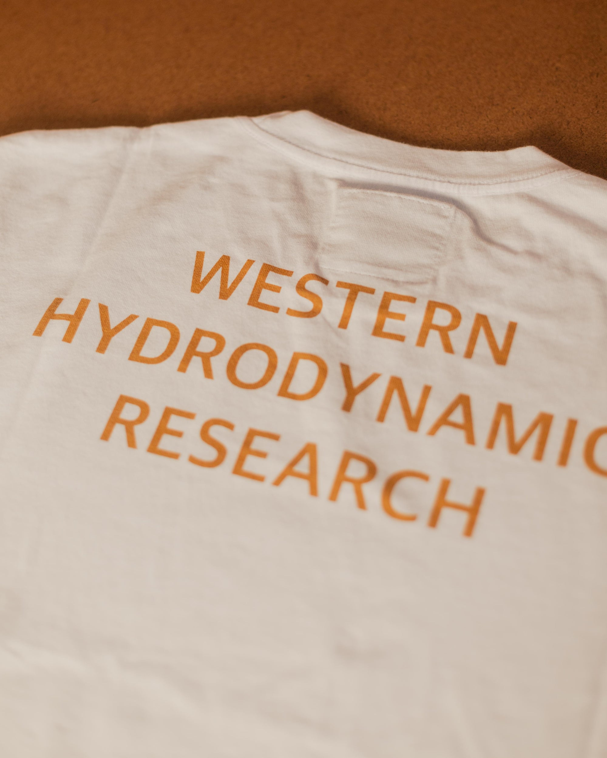 Western Hydrodynamic Research - Worker Tee (White) L/S back graphic close up