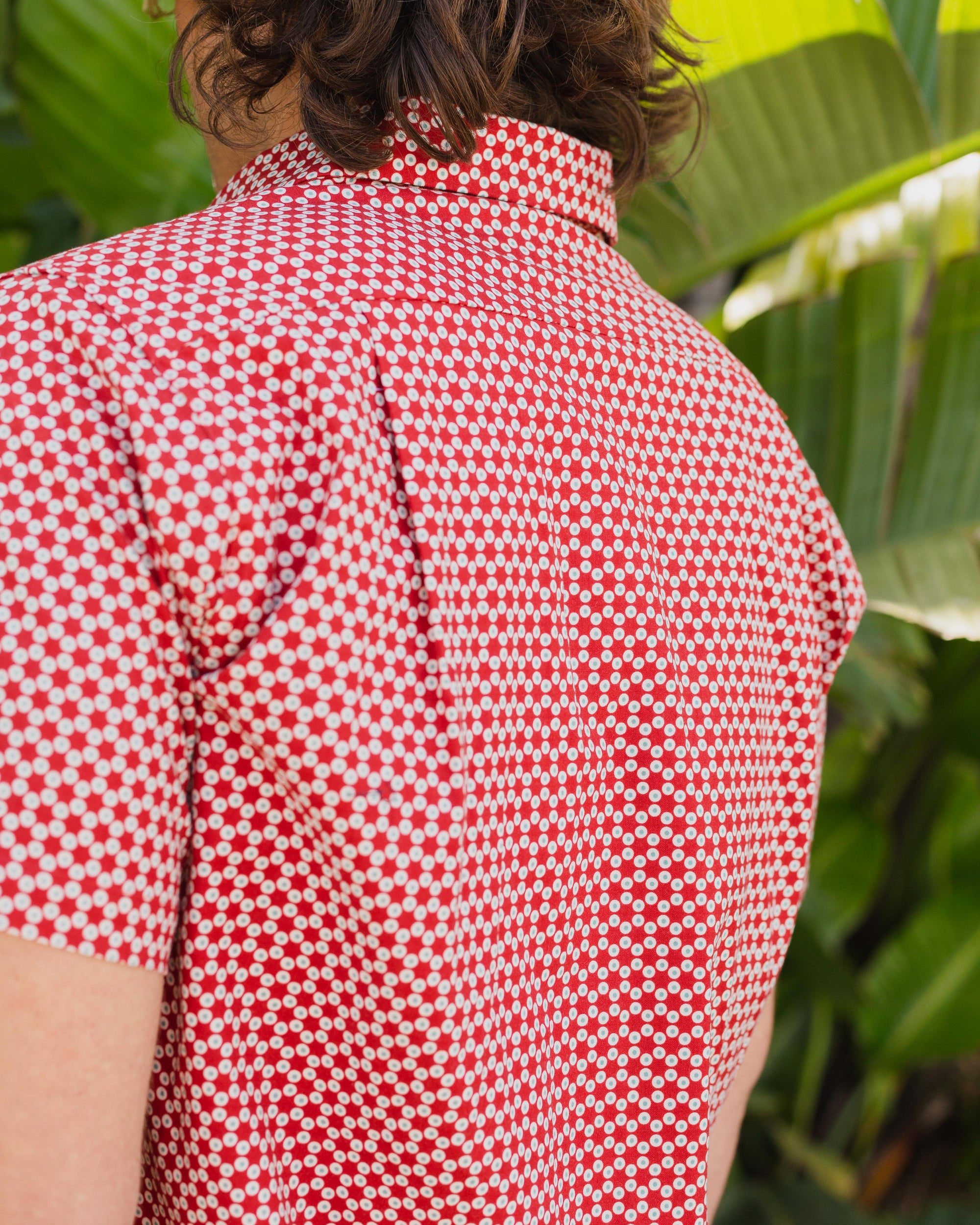 Yellow Rat - 50s Round Collar Polka Dot Shirt