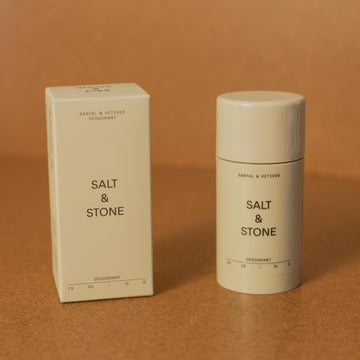 Salt and Stone Deodorant- front view with box