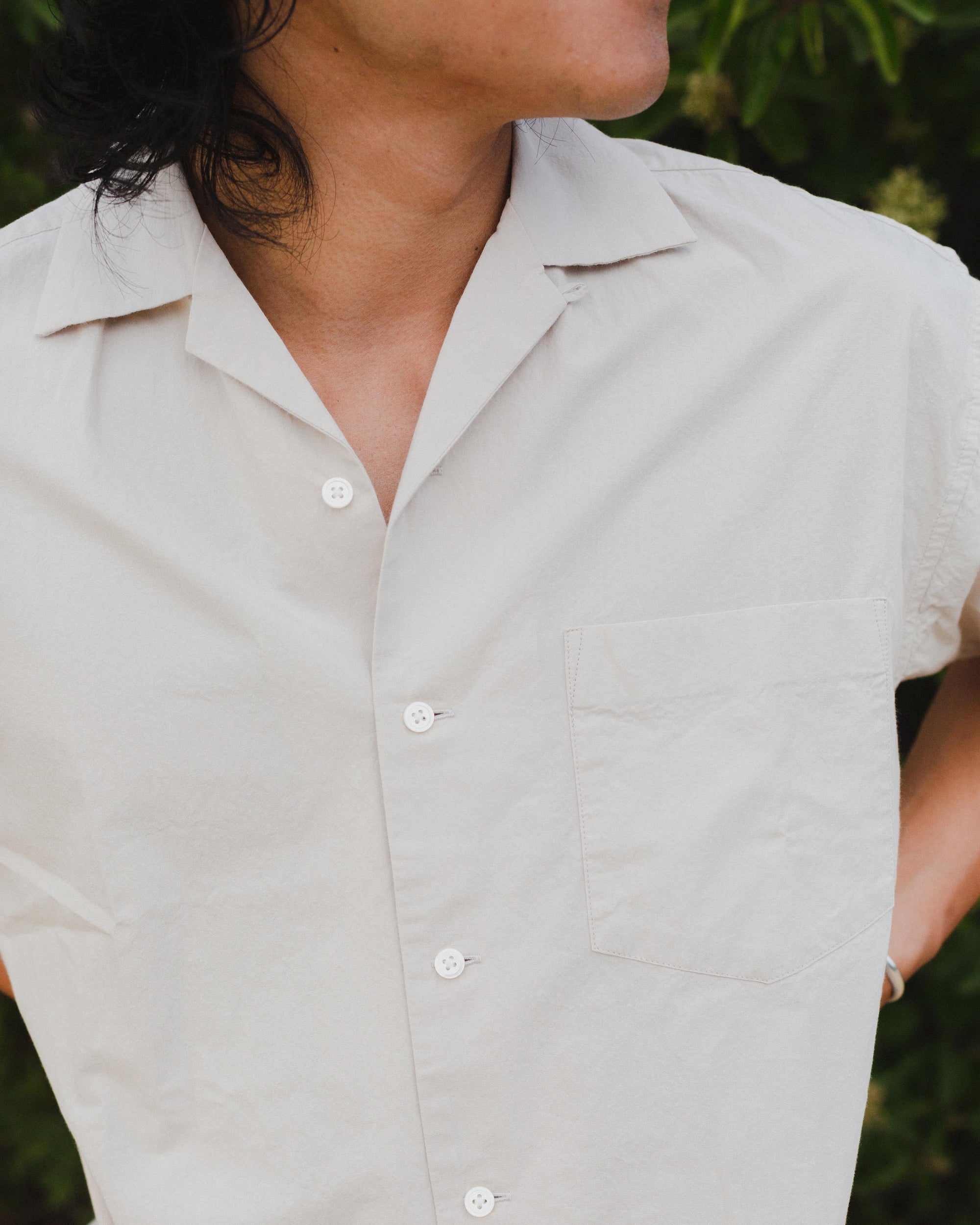 Daydream Script Open Collar Shirt
