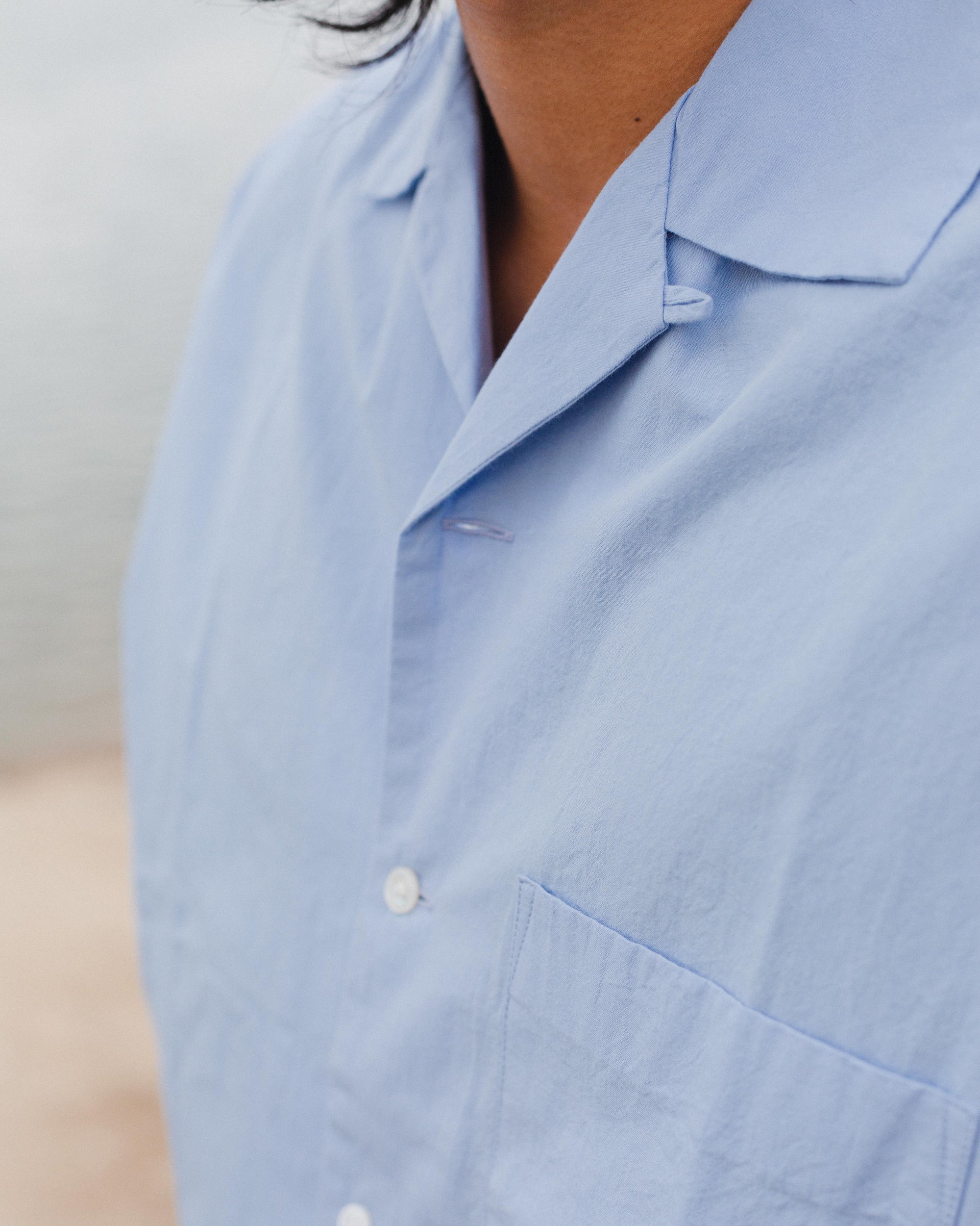 Daydream Script Open Collar Shirt