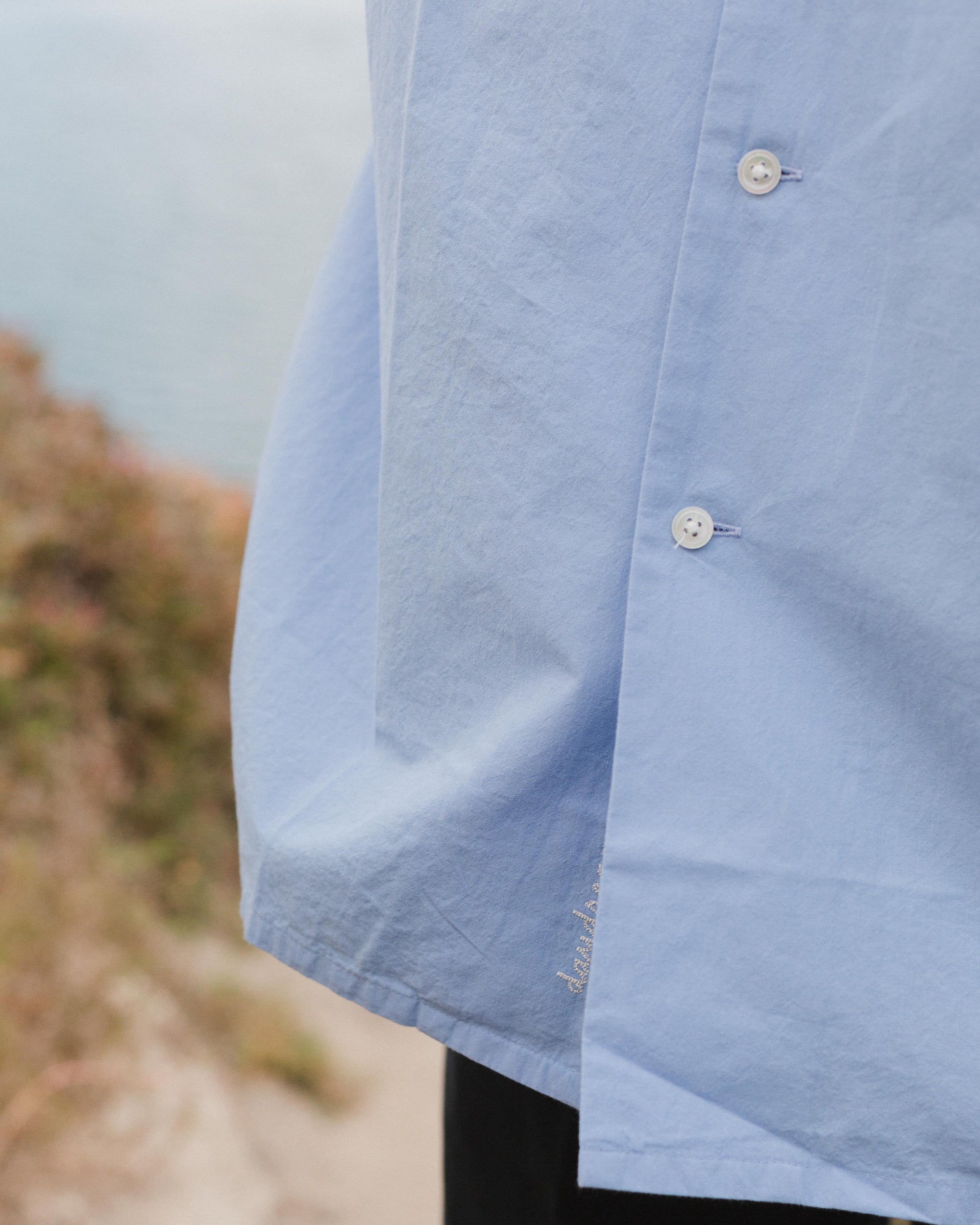 Daydream Script Open Collar Shirt