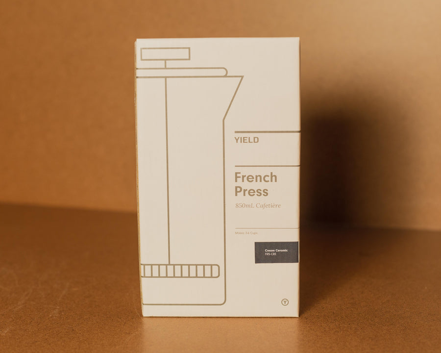 Yield Design 850mL Ceramic French Press - White Gloss