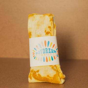 Daydream Tie Dyed Socks - Yellow