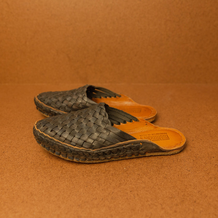 Mohinders Women's Woven Slides in Charcoal