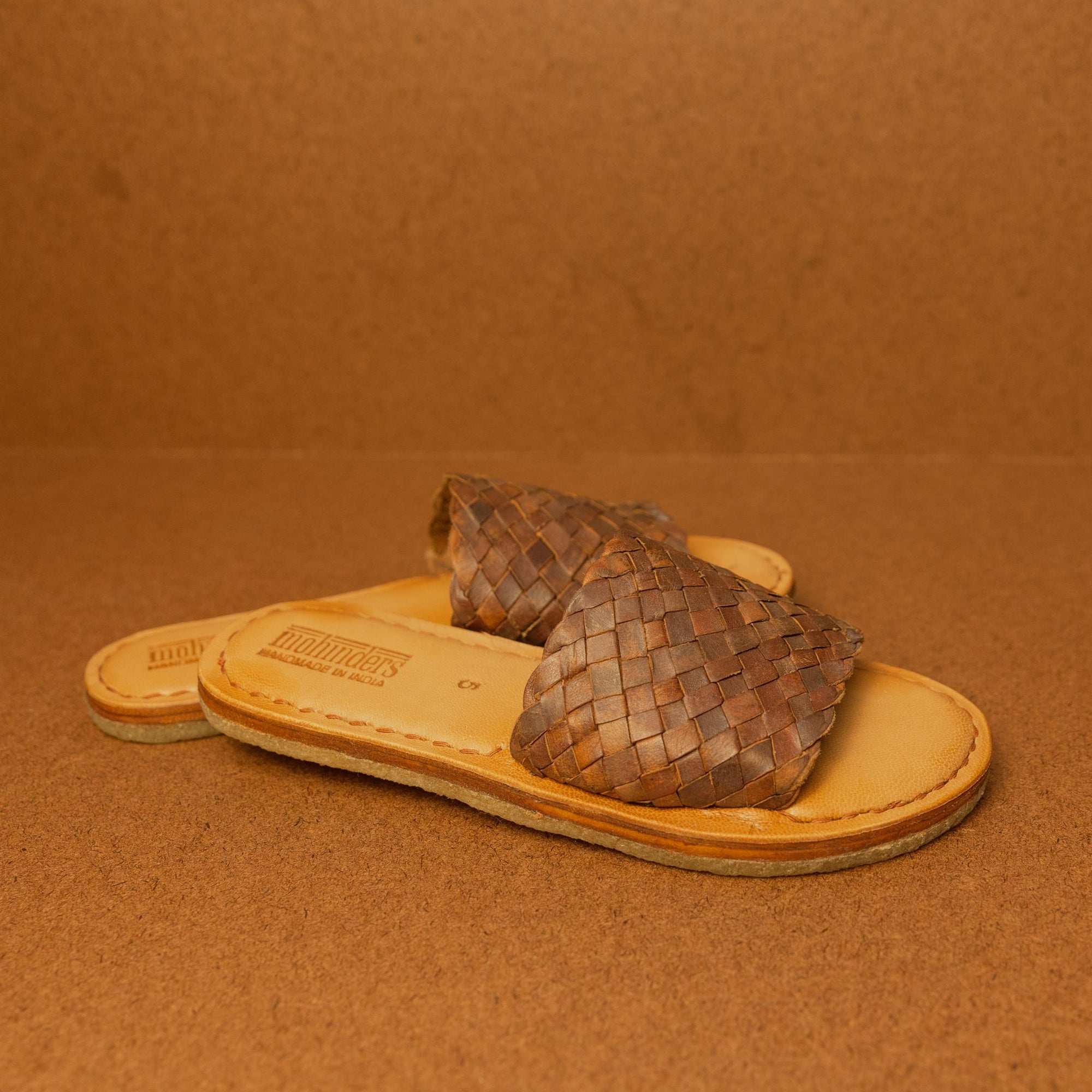 Mohinders Women&#39;s Woven Sandal in Walnut