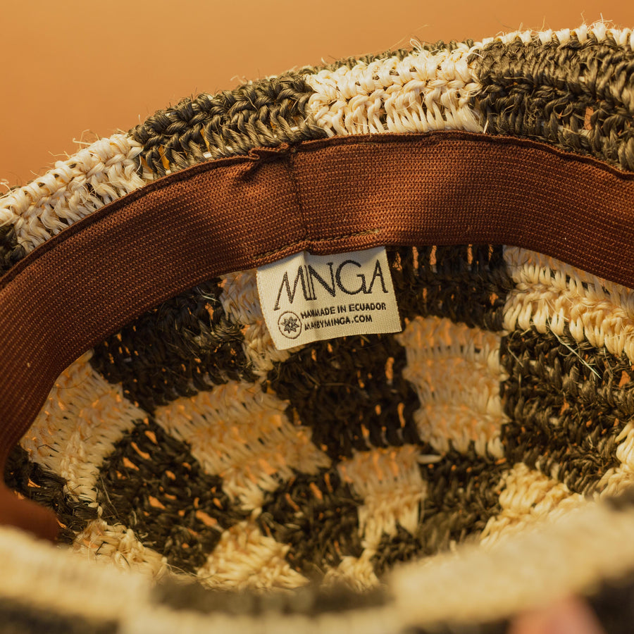 Bucket Hat Made by Minga- B/W Checkered