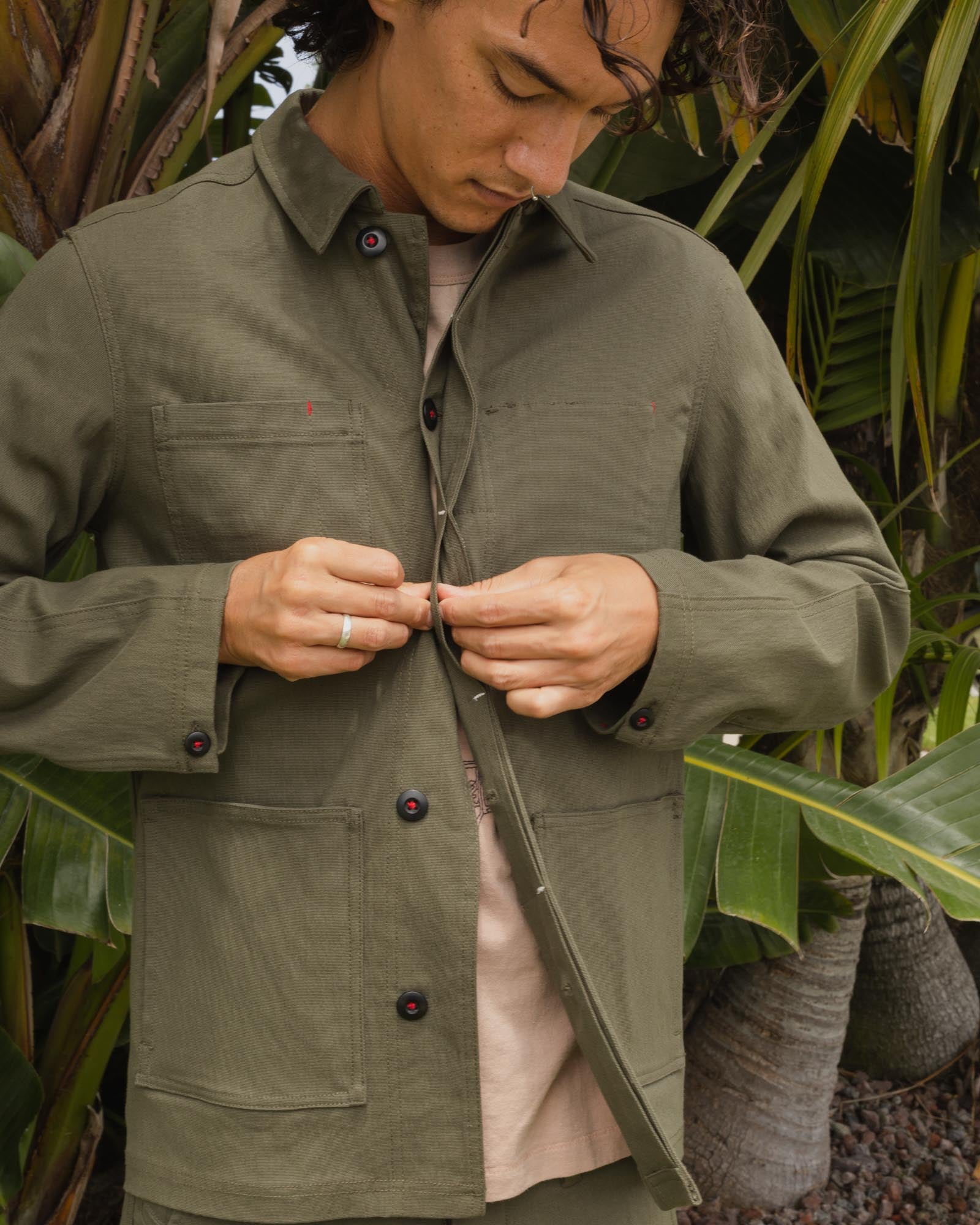 Ola Canvas Utility Jacket 01 - Green