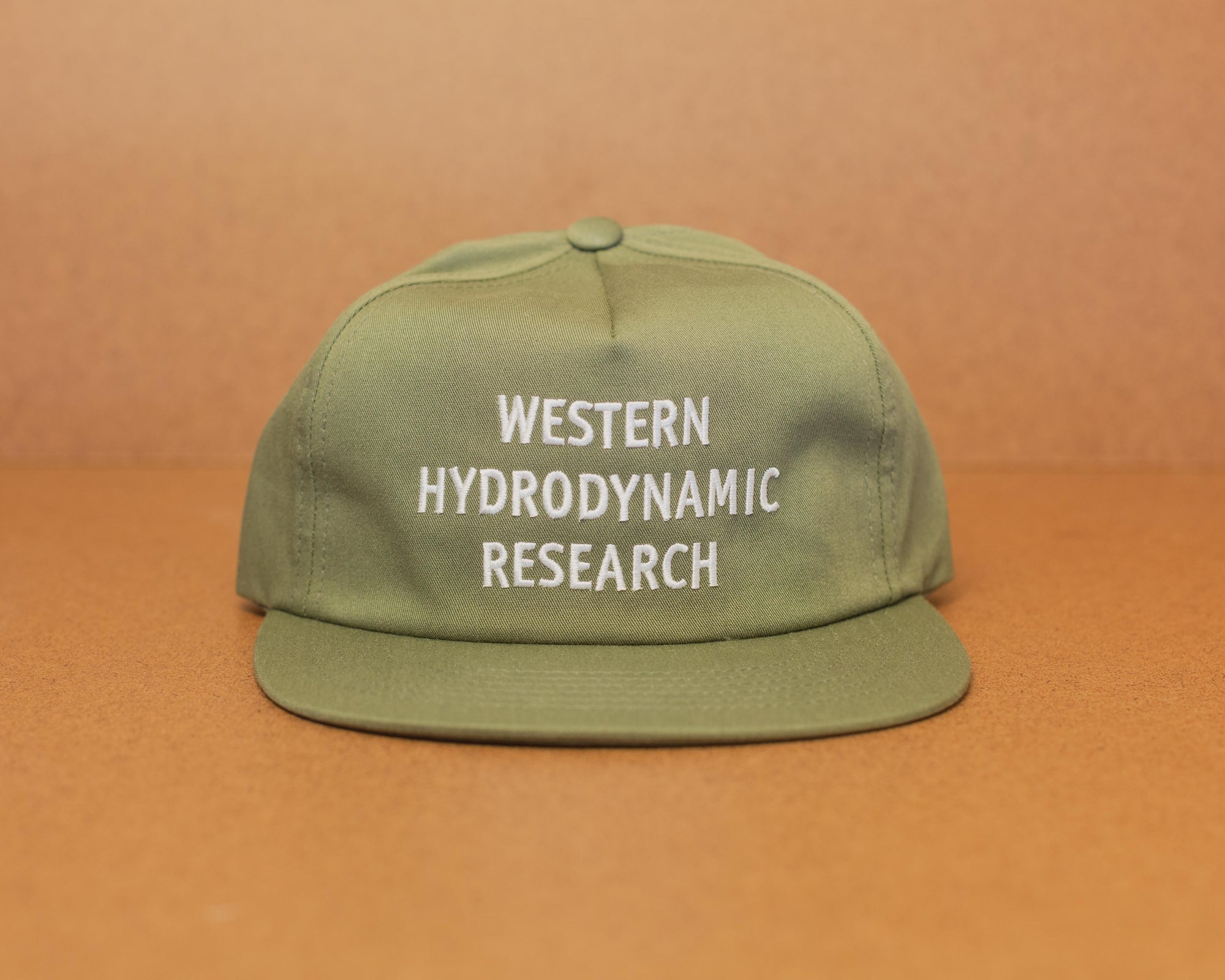 Western Hydrodynamic Research- Canvas Promotional Hat (Green) front view