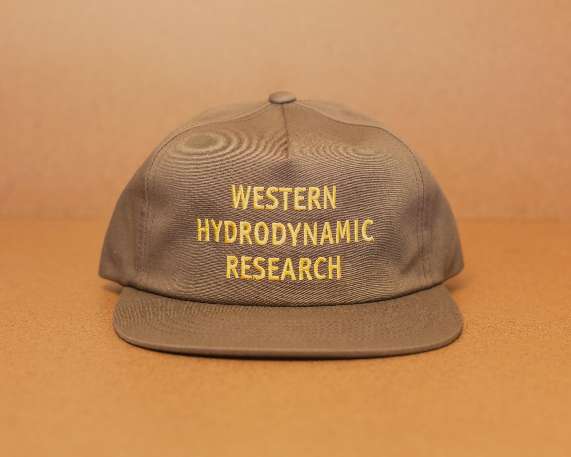 Western Hydrodynamic Research- Canvas Promotional Hat (Brown) front view