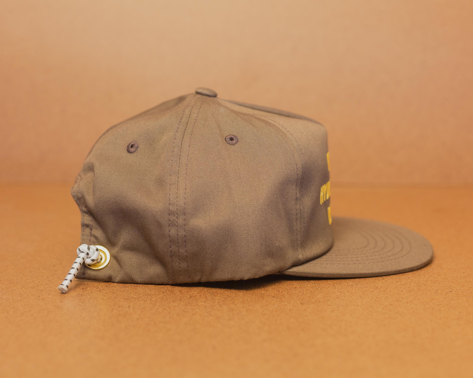 Western Hydrodynamic Research- Canvas Promotional Hat (Brown) side view
