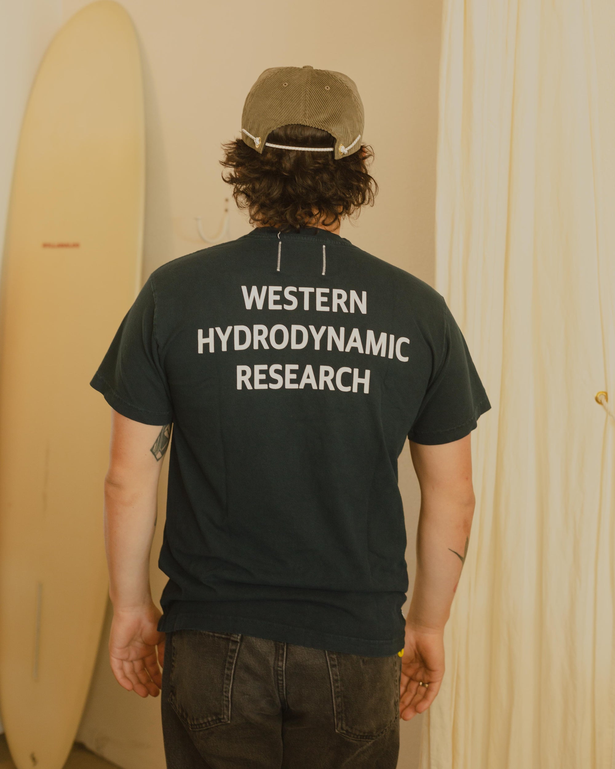 Western Hydrodynamic Research - Worker Tee (Navy) back view