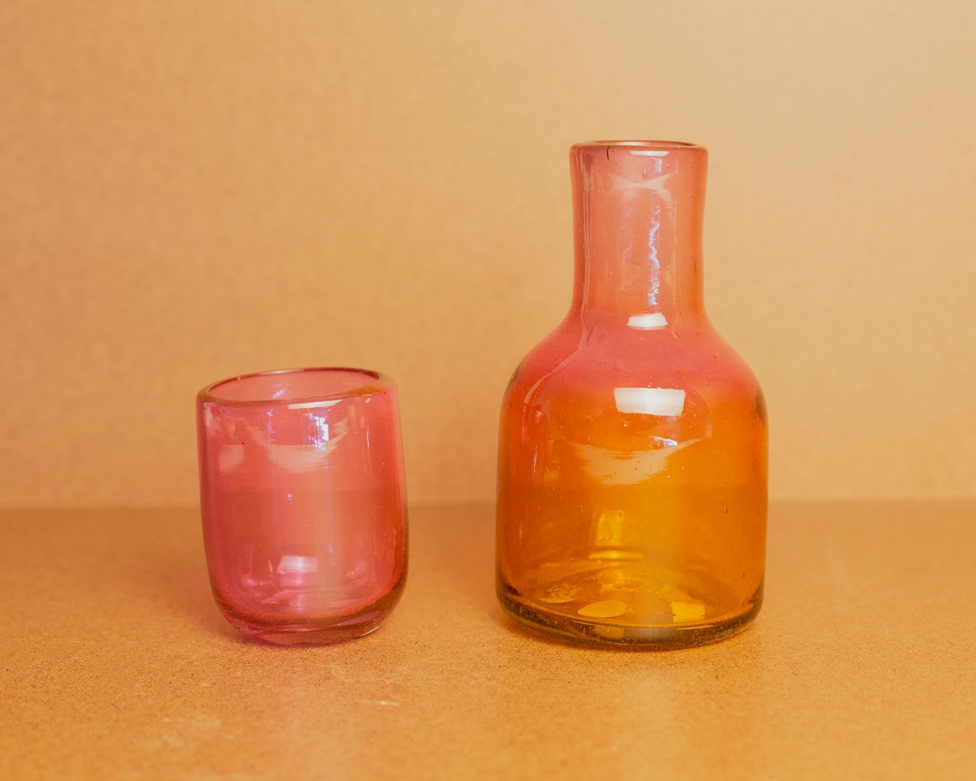 Luz Collection- Hand Blown Glass Carafe Set