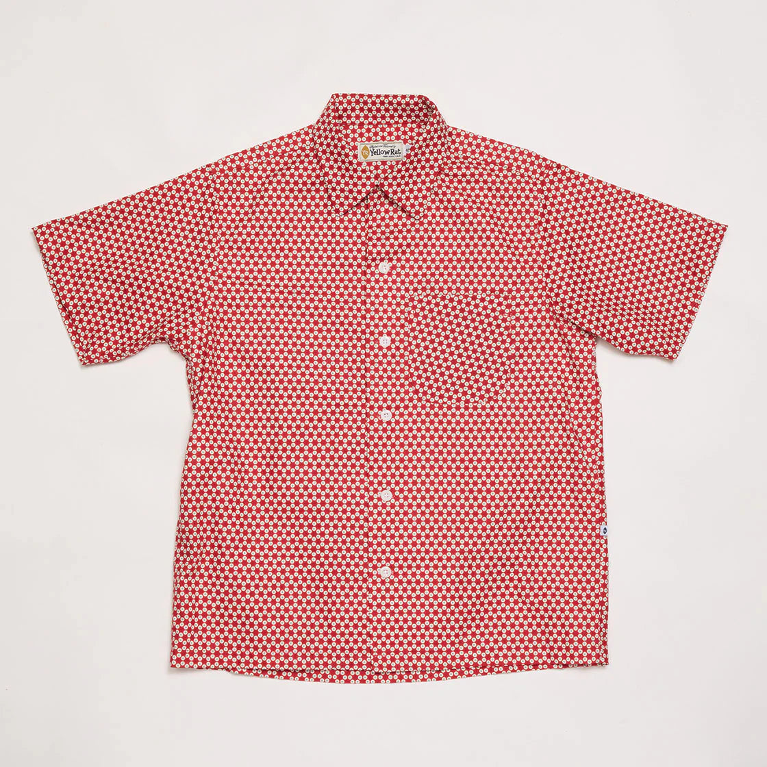 Yellow Rat - 50s Round Collar Polka Dot Shirt