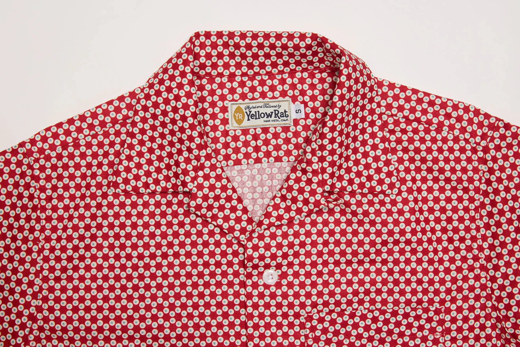Yellow Rat - 50s Round Collar Polka Dot Shirt