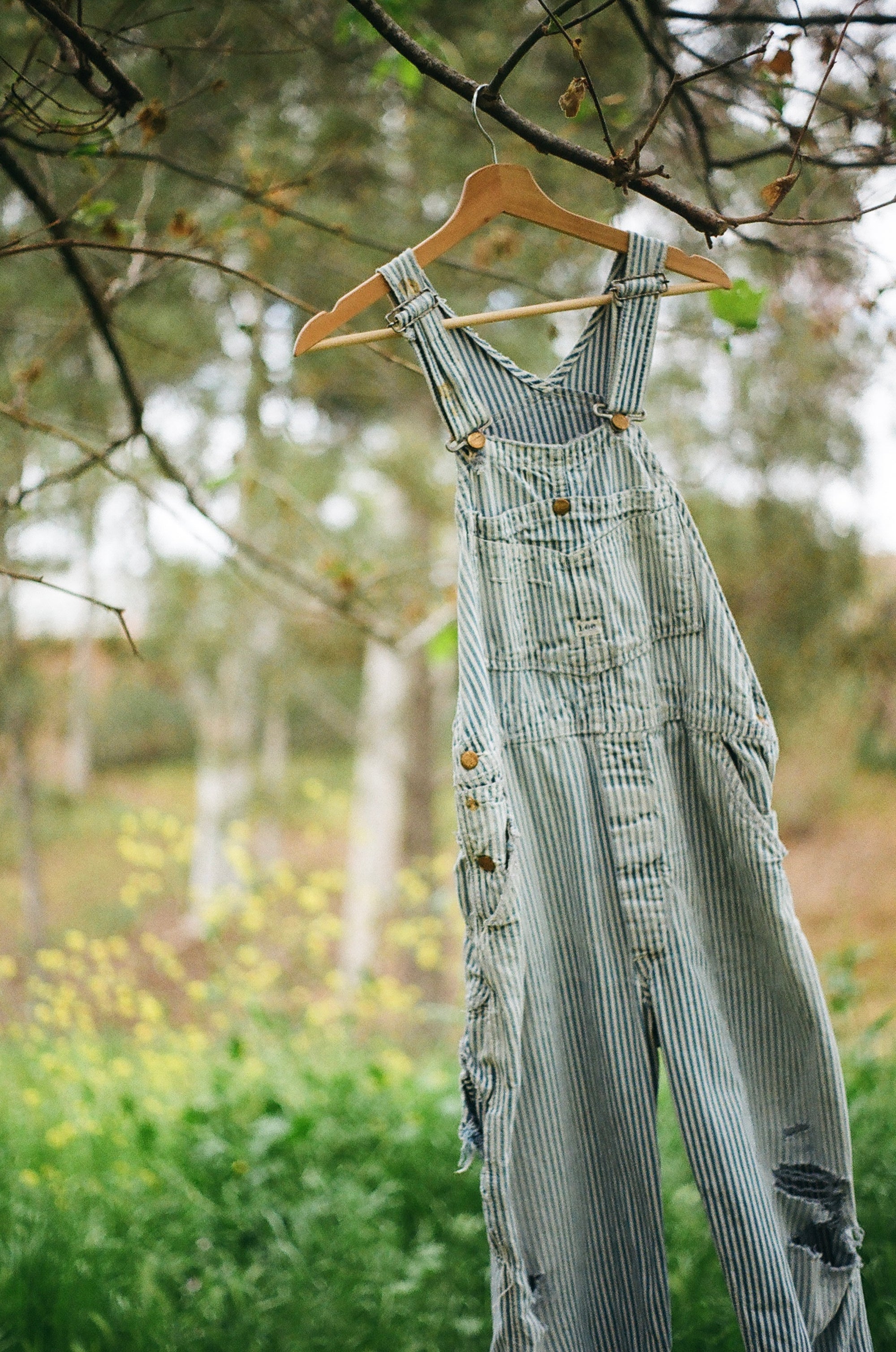 Vintage Lee Railroad Stripe Overalls