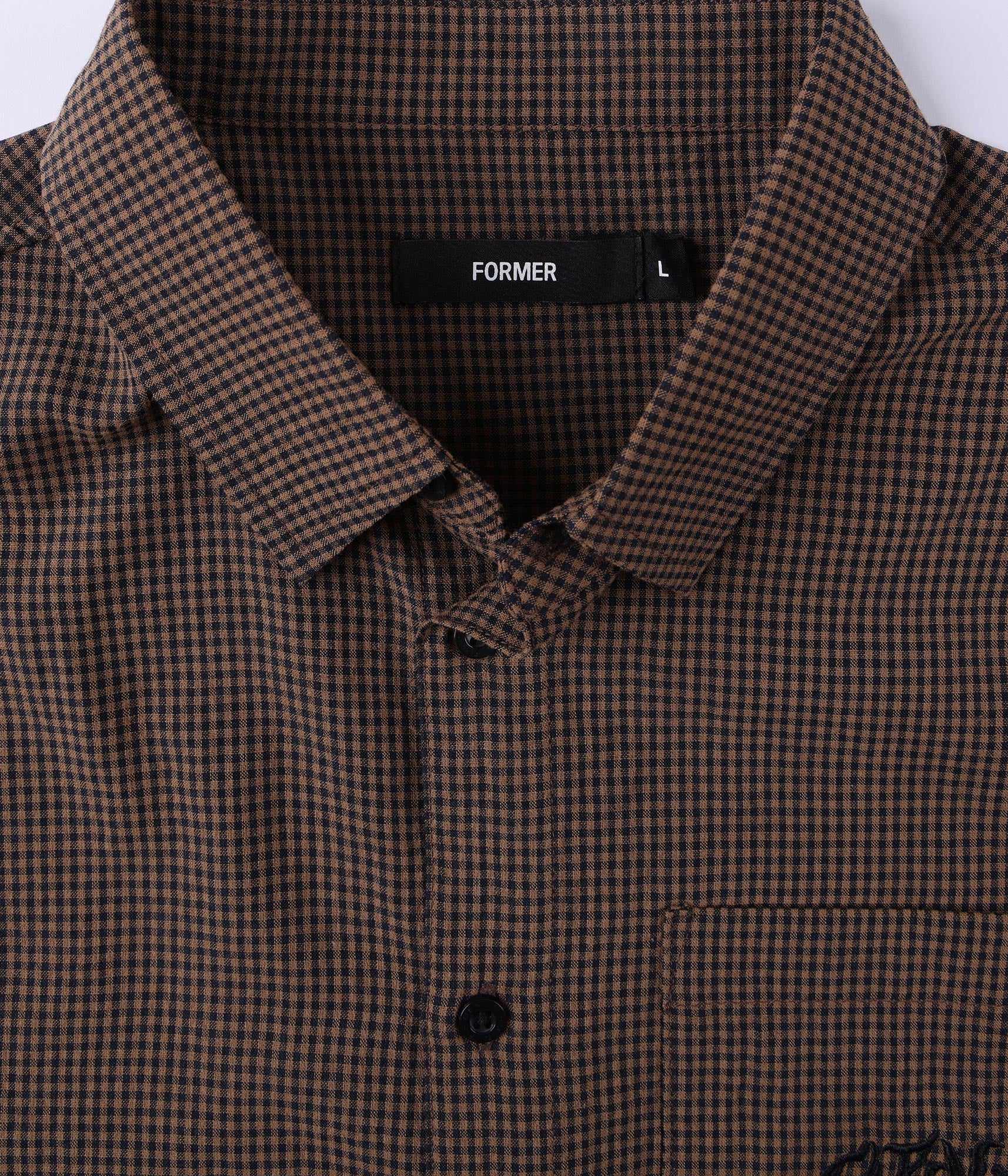 Former - Vivian Check SS Shirt Brown