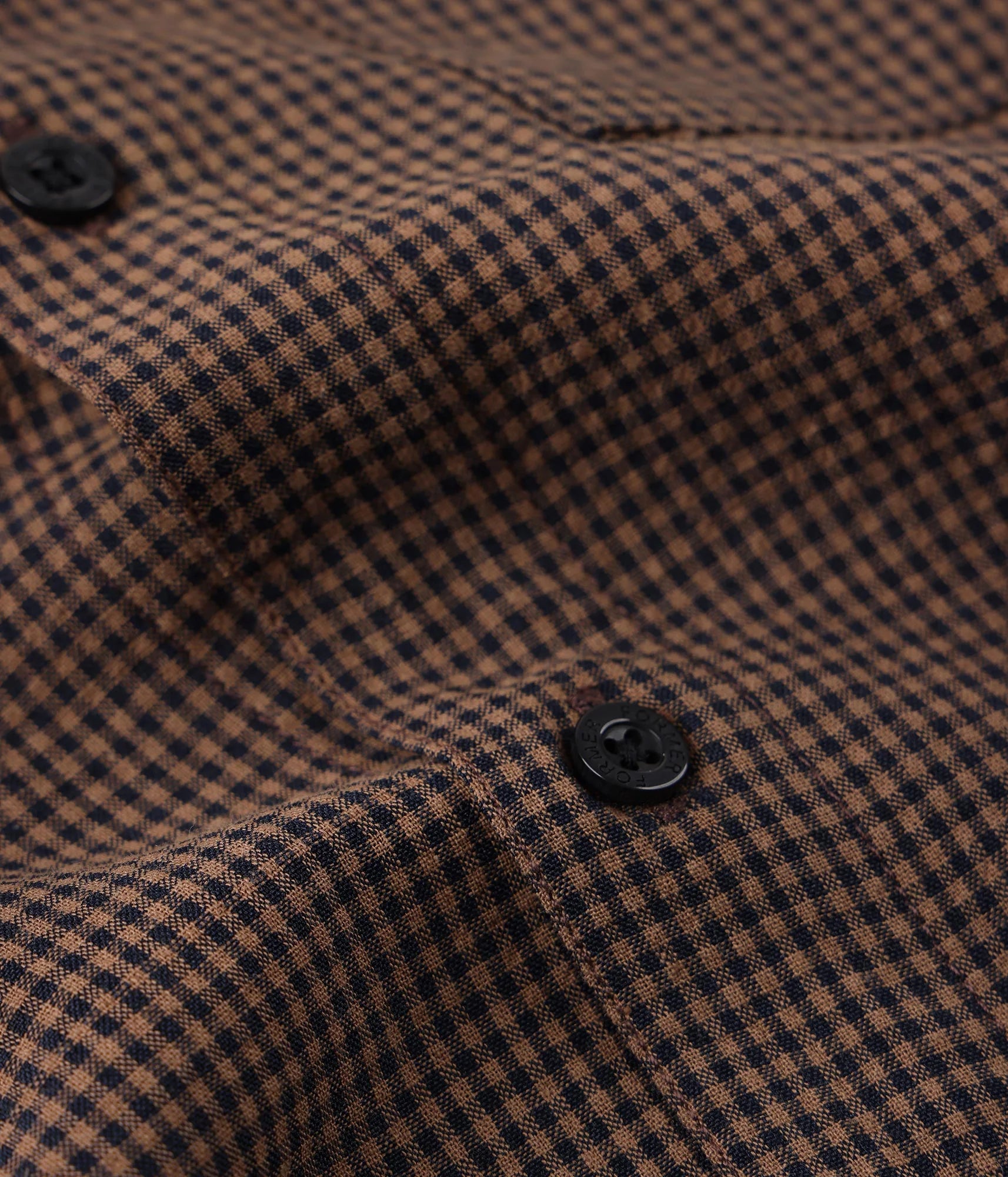 Former - Vivian Check SS Shirt Brown