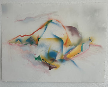 Small painting, 2023. Acrylic, enamel, graphite. 33” W x 26” H