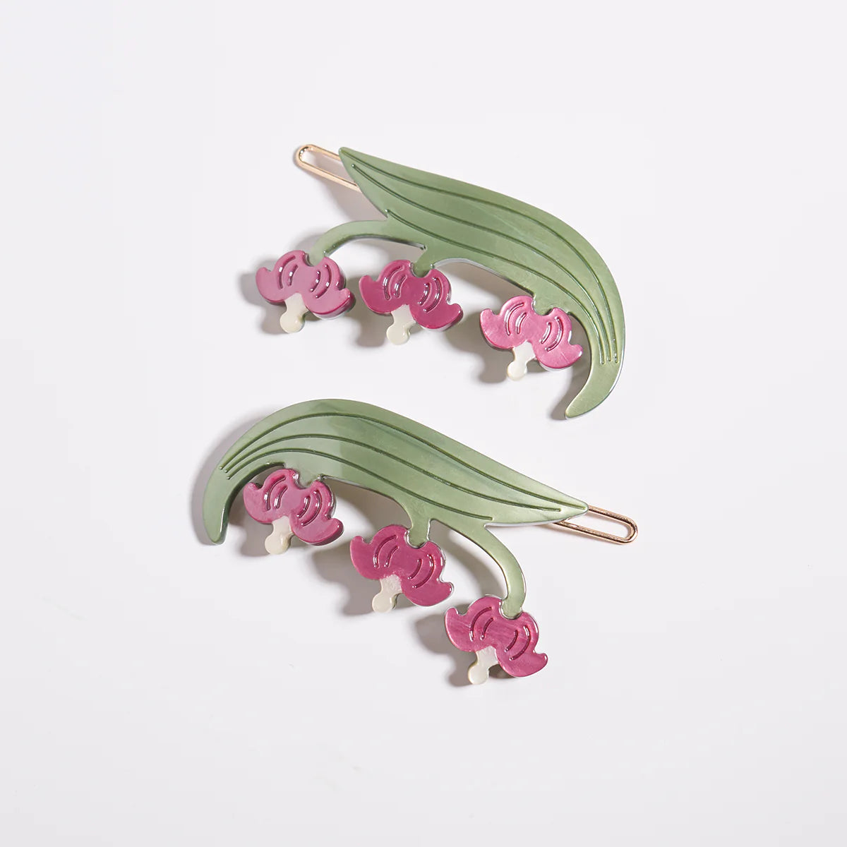 Winona Irene- Bleeding Heart Barrette Set