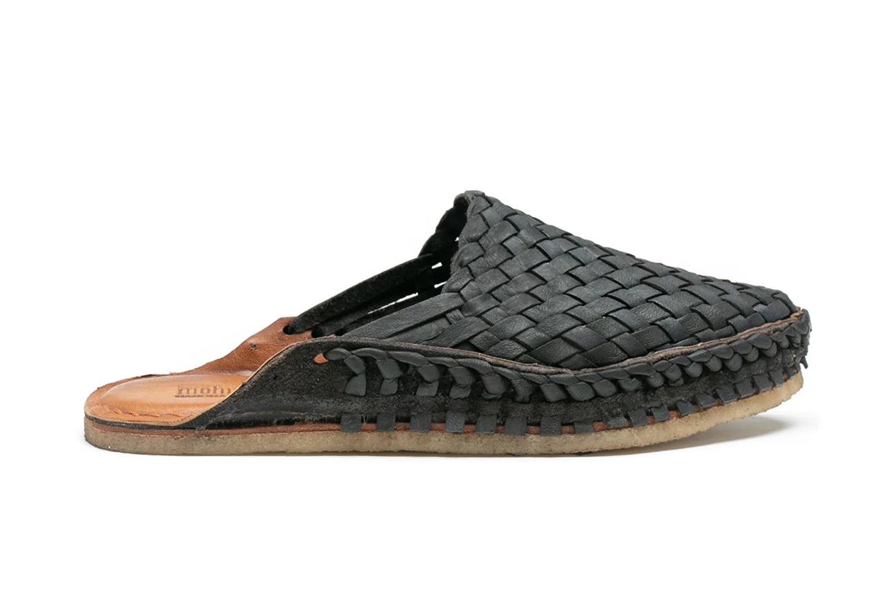 Mohinders Men&#39;s Woven City Slippers in Charcoal