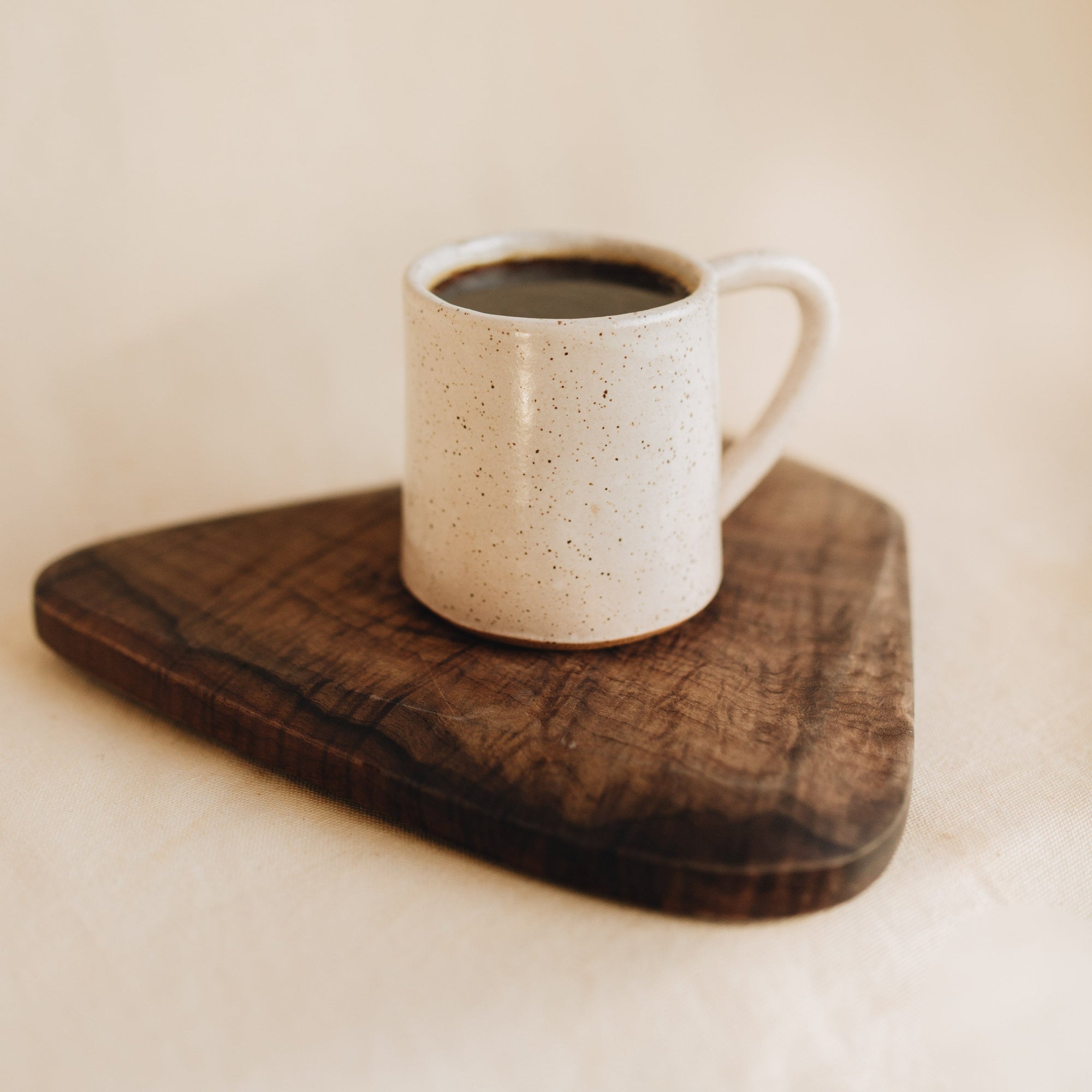 Daydream x Costa Mesa Ceramics Diner Mug on wood tray