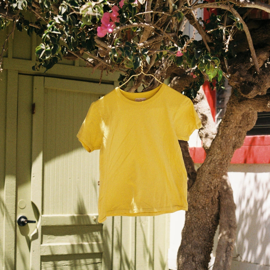 Womens Cotton Tee in Yellow