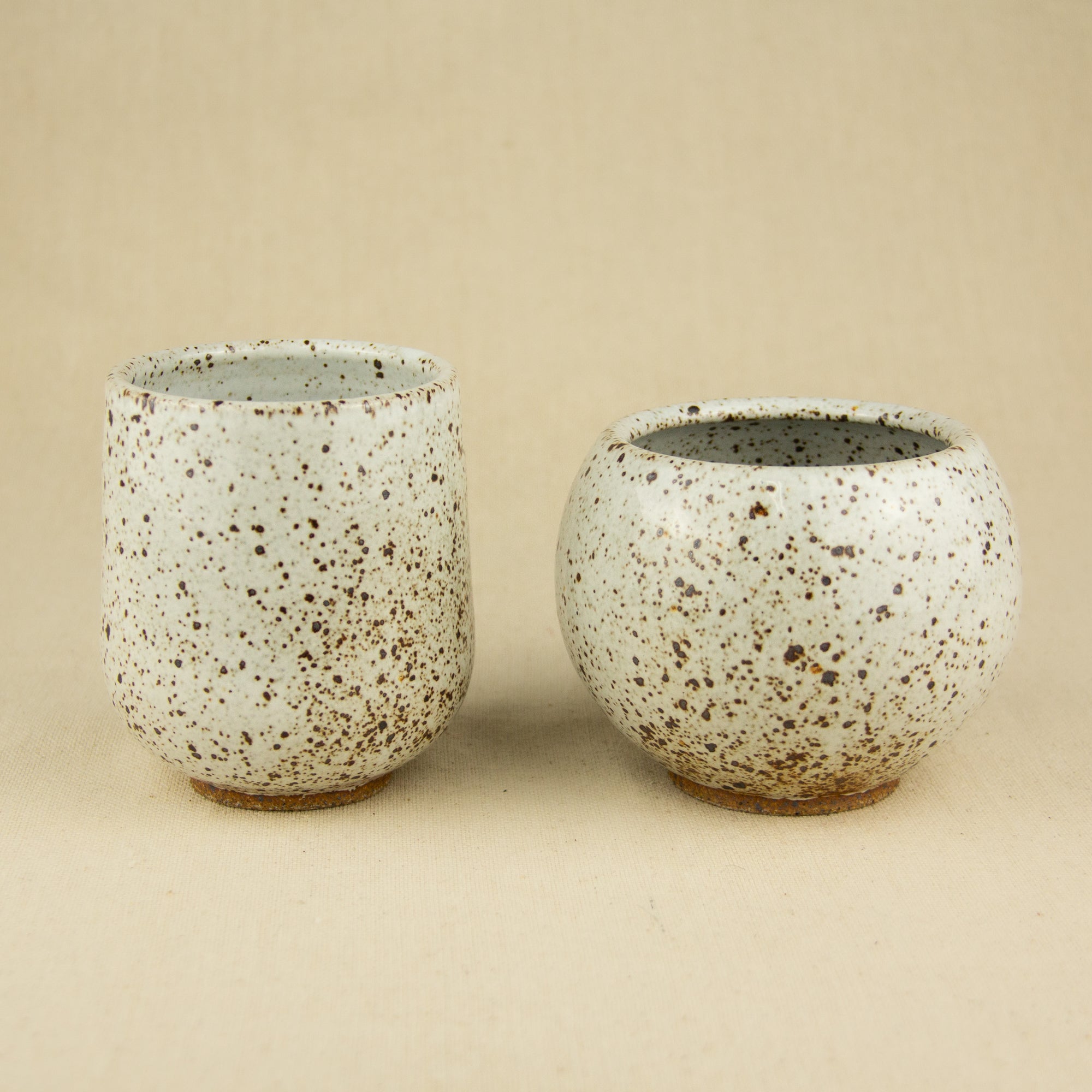 bX Ceramics - Ceramic Cup - Gloss White Speckle - Glazed