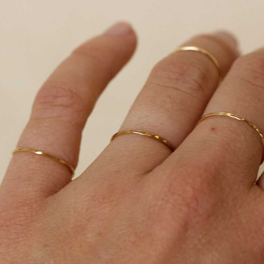 Totem Thin 14K Gold Ring